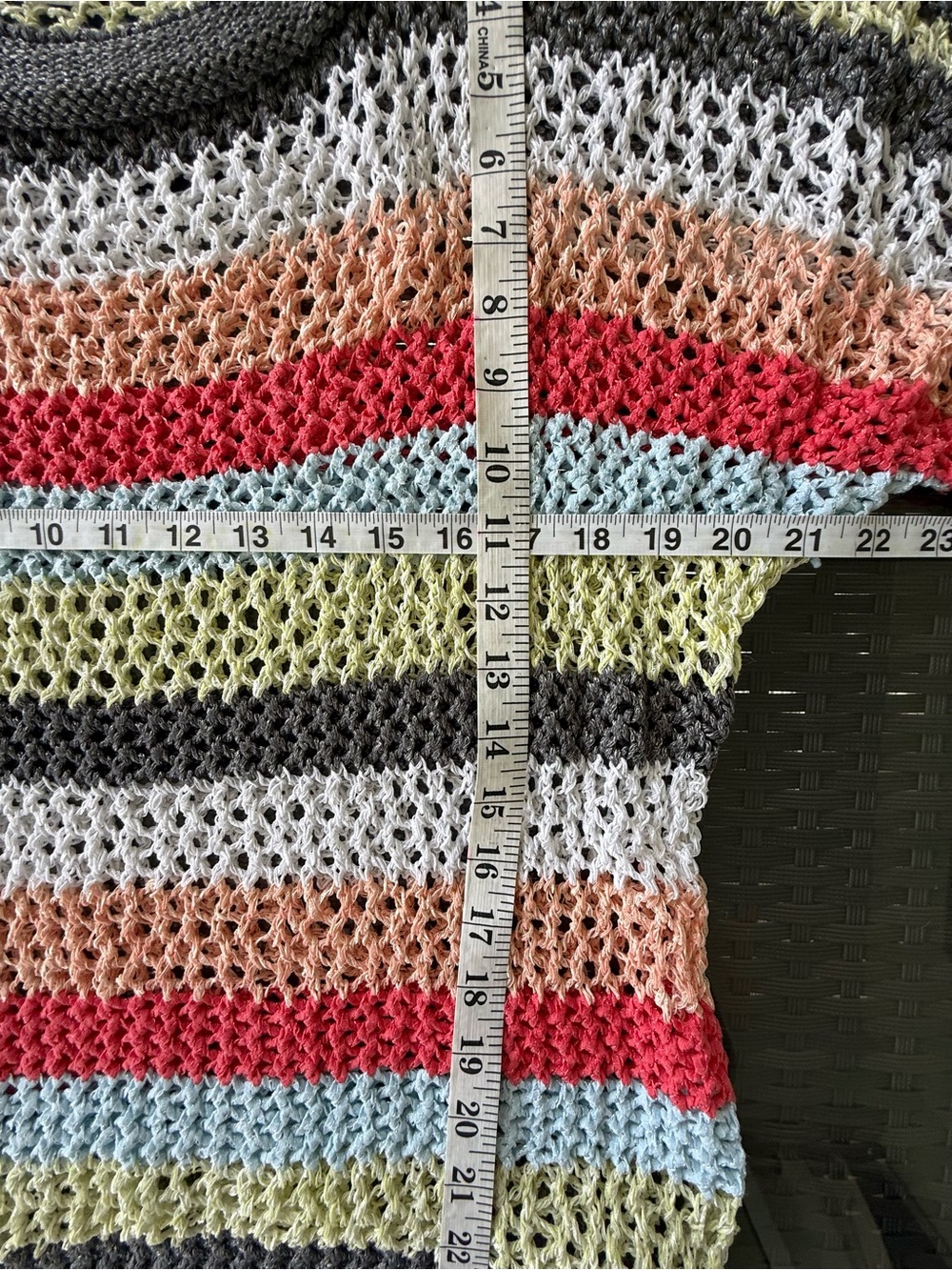 Curio New York Striped Open-Knit Women’s Sweater SZ M